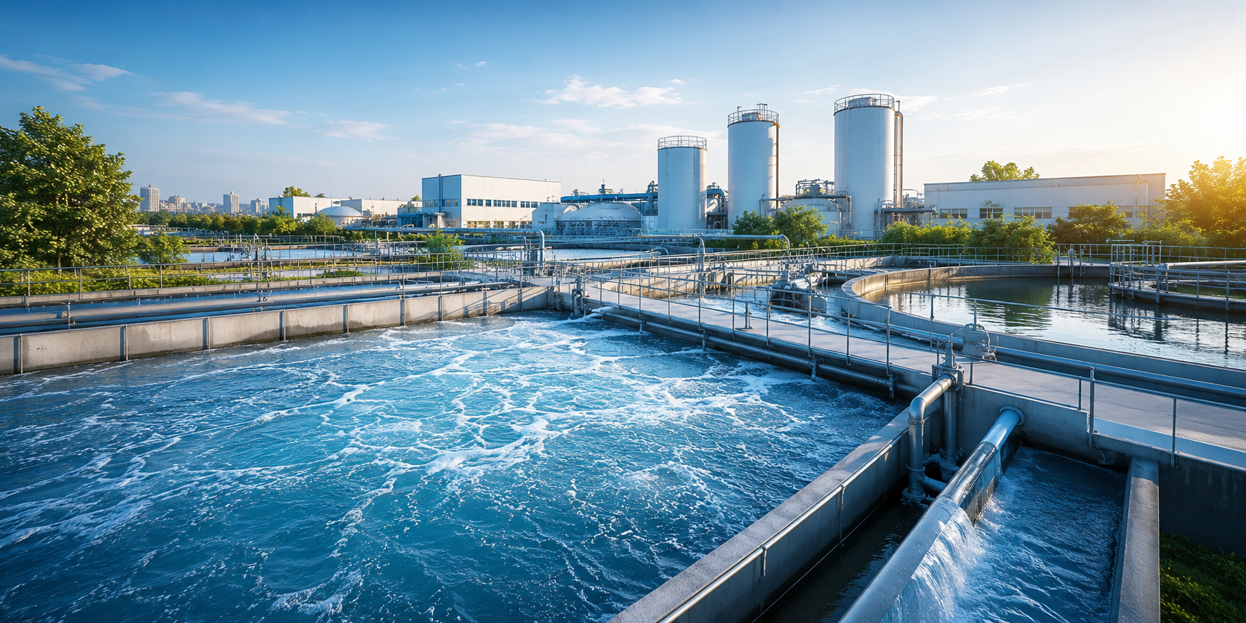 Industrial water treatment and pumping infrastructure